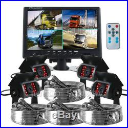 4 CH 9 Monitor Truck Tractor Reversing Security SYSTEM 4x Rear View Camera Kit