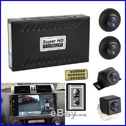 4 Camera 360° Bird View Panoramic System Rear View With Shock Sensor Night Vision