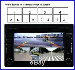 4 Camera Image Combiner Split Full View Parking Monitor Video Recorder with Switch