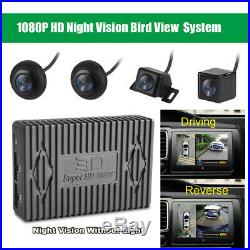 4 HD 1080P Cameras Bird View Panoramic Parking System BSD ADAS LDWS AHD720P