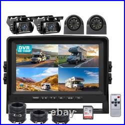 4 PIN RV Truck 7 Monitor DVR + 1080P Side and Rear View Camera 12-24V Bus