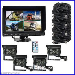 4 x Rear View Camera + 9 4CH Monitor Truck Tractor Reversing Security System