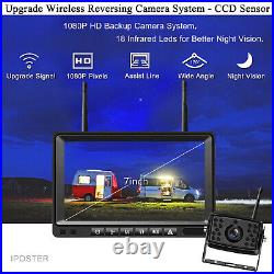 4 x Wireless Backup Camera System Rear View Night Vision 7 Monitor for RV Truck