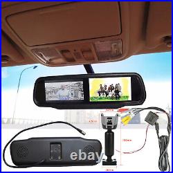4ch 4.3 Mirror Monitor 2xFlush Mount Reversing Camera For Car Rear View Parking