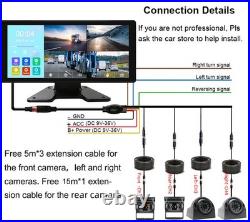 4k 10.36 Monitor DVR MP5 AHD 1080P Backup Camera For Truck Reversing Rear View