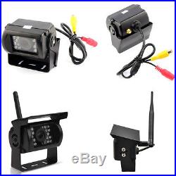 4x Wireless IR Rear View Back up Camera System + 7 Monitor For Truck RV 12-24V