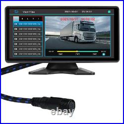5CH 10.36 Quad Monitor DVR 5 Backup Camera For Truck Semi Box Bus RV Caravan
