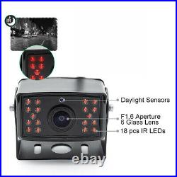 5CH 10.36 Quad Monitor DVR 5 Backup Camera For Truck Semi Box Bus RV Caravan