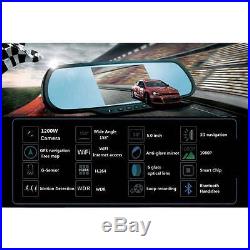 5.0 Bluetooth GPS Wifi Car Rear view Mirror Monitor Dash Cam DVR Camera Android