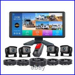 5 Channel 10.36 Touchable Monitor DVR 1080P Backup camera For Truck 360 View