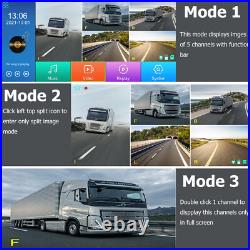 5 Channel 10.36 Touchable Monitor DVR 1080P Backup camera For Truck 360 View