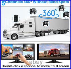 5 Channel 10.36 Touchable Monitor DVR 1080P Backup camera For Truck 360 View