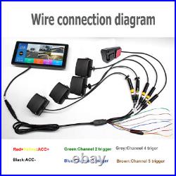 5 Channel 10.36 Touchable Monitor DVR 1080P Backup camera For Truck 360 View