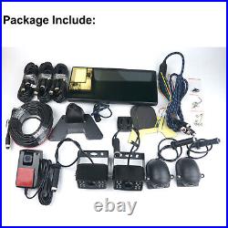5 Channel 4K RV Backup Camera System 10.36 DVR Monitor for Truck Rear Side View