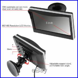 5 Wireless HD Car Monitor IR Rear View Backup Camera Kit for RVs Truck Trailer