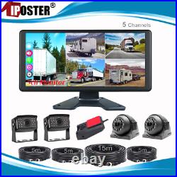 5ch 10.36 IPS Monitor 1080P Backup Camera For Truck Caravan Rear View Reverse