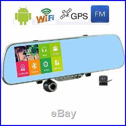 5inch 1080P Android GPS Nav WIFI Rear View Mirror DVR Camera Dash Cam Recorder