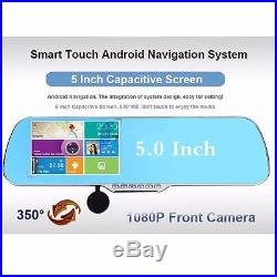 5inch 1080P Android GPS Nav WIFI Rear View Mirror DVR Camera Dash Cam Recorder