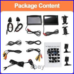 5inch Car Digital Side View Mirror Monitor Blind Spot Camera System 2CH AHD 720P