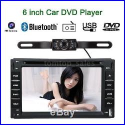 6 2 DIN Car DVD USB SD MP5 Player GPS Nav Bluetooth Radio Rear View Camera N3W8