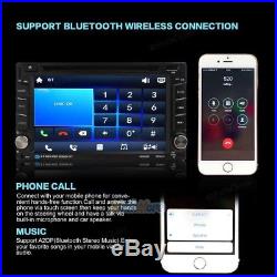 6.2 Double 2Din Car Stereo Radio DVD CD Mp3 Player Bluetooth +Rearview Camera