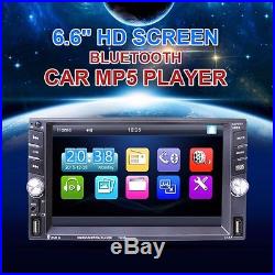7651D Car MP5 Media Player 2DIN Bluetooth FM Radio Stereo Player 2-USB TF AUX-IN