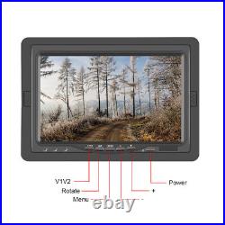 7Digital Display Monitor Car Truck Rear View Backup Reverse Camera Kit 12V-24V