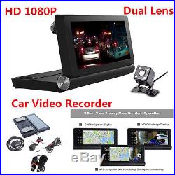 7HD Touch Screen Dual Lens WiFi Bluetooth Car DVR GPS Recorder Rear View Camera