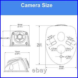 7Quad Monitor + 4x Side/Rear View Cameras Night Vision 12/24V For Truck Caravan