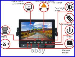 7 1080P AHD Wired Reverse Rear View Backup Camera System, Guide line, IP69K No