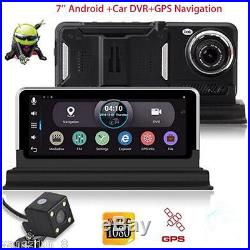 7 1080P Car Dual Camera Android With Navigator Rear View DVR Recorder Wifi FM
