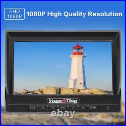 7 1080P DVR Monitor with Truck Trailer RV Reverse Backup Camera IR Night Vision