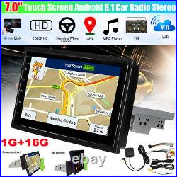 7'' 1DIN Touch Android 8.1 Bluetooth Car Radio Stereo WIFI GPS MP5