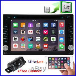 7 2DIN Android HD Car Stereo DVD Radio Player GPS 4G WIFI BT+Rear View Camera