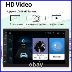 7 2DIN Car Stereo MP5 Player BT Android 10.1 WiFi GPS Navi FM Radio USB +Camera