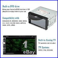 7 2 DIN HD Touchscreen Car DVD Player Bluetooth FM Radio TV + Rearview Camera