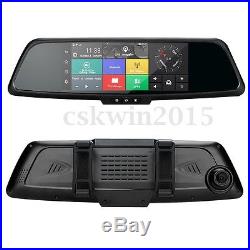 7'' 3G 1080P Car DVR GPS Android 5.0 Dual Lens Rear View Mirror Monitor Camera