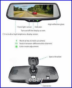 7.3 Rear View Split Screen Mirror, Backup Camera, (2) Blind Spot Cameras Combo