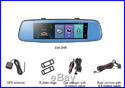 7.844G 1080P Wifi Dual Lens Car Remote Monitor Rear View Mirror With DVR Camera