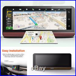 7.84 HD 4G WIFI Car DVR GPS Navigation Android 5.0 Dash Cam + Rear View Camera