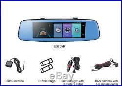 7.84 Touch Screen Car 4G WIFI DVR Offline GPS Navigation + LED Rear View Camera
