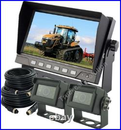 7 Ahd 1080p Wired Rear View Backup 2-camera System For Skid Steer, Truck