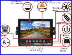 7 Ahd 1080p Wired Rear View Backup 2-camera System For Skid Steer, Truck