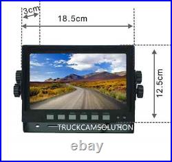 7 Ahd 1080p Wired Rear View Backup 2-camera System For Skid Steer, Truck