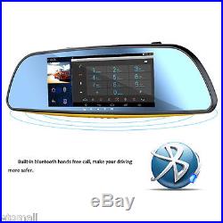 7 Android 4.4 Car Rear view Mirror Navi GPS + 1080P DVR + Wifi + Backup Camera