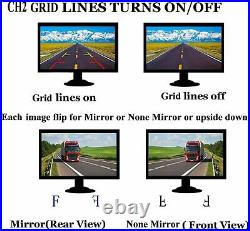 7' Backup Camera Monitor System Front Side Rear View Camera For RV Truck trailer