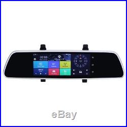 7 Bluetooth Android 5.0 GPS 1080P Dual Lens Car Rear View Mirror DVR Camera