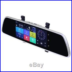 7 Bluetooth Android 5.0 GPS 1080P Dual Lens Car Rear View Mirror DVR Camera