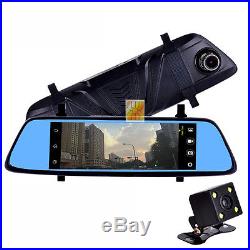 7'' Bluetooth WI-FI DVR GPS Android 4G Car Rear View Mirror Monitor Camera Nav