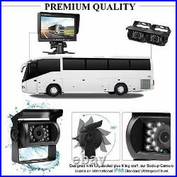 7 Car HD LCD TFT Rear View Monitor Dual Reverse Camera Kit for Truck Lorry Bus